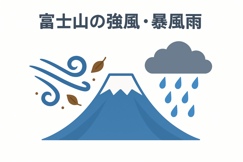 富士山の強風・暴風雨