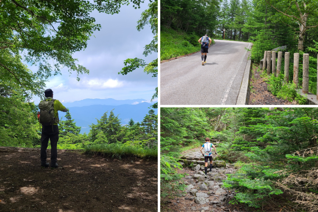 吉田口登山道　麓ルート　麓の吉田ルートは、トレラン（山道を走る競技）の練習コースに利用されている方が多いようで、登山者は少なかったものの、トレランで走り抜けていく方（登る方、下る方）がそこそこいて、程よい人通りだった。